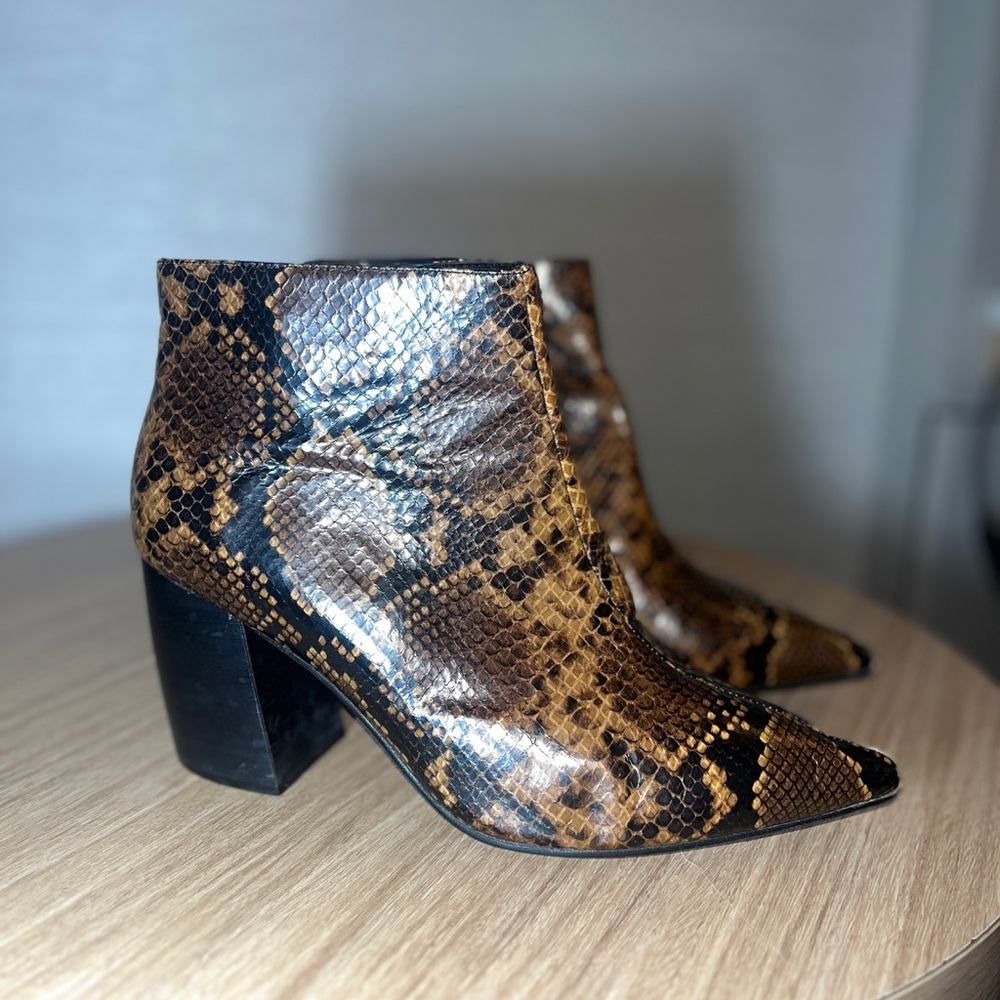 Jeffrey Campbell Final Booties in snake skin
